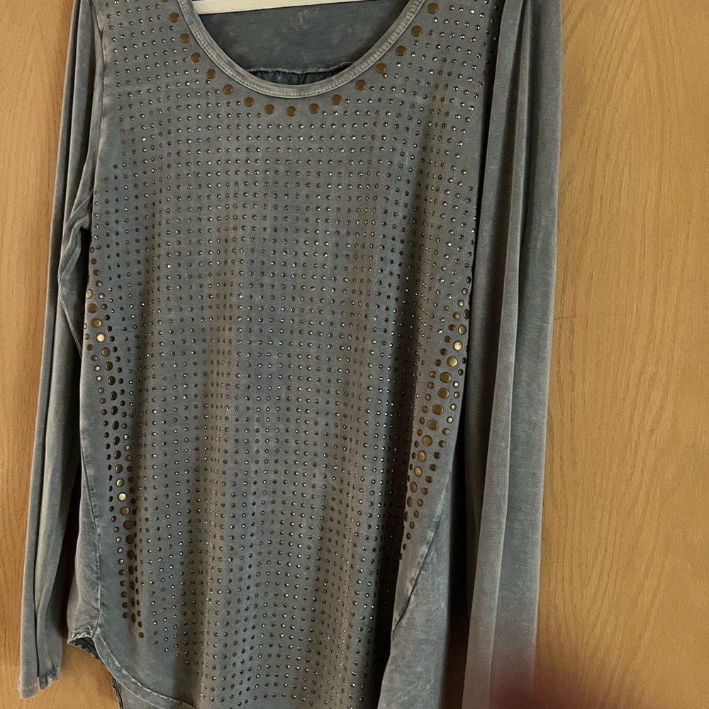 Studded Long Sleeve Top